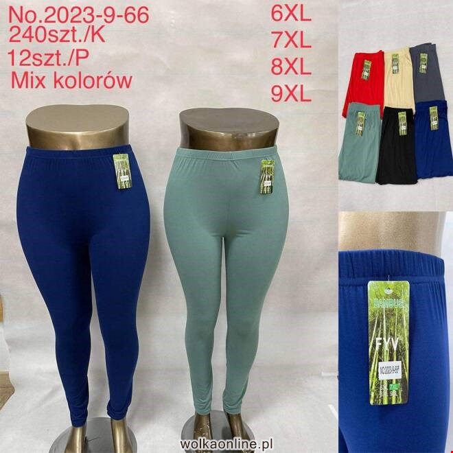 Leginsy damskie 2023-9-66 Mix KOLOR  6XL-9XL (TOWAR CHINA)