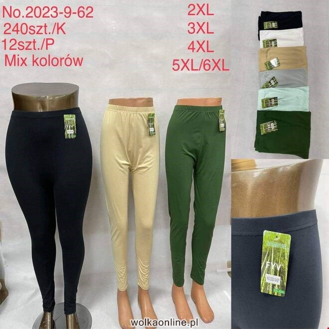 Leginsy damskie 2023-9-62 Mix KOLOR  2XL-6XL (TOWAR CHINA)