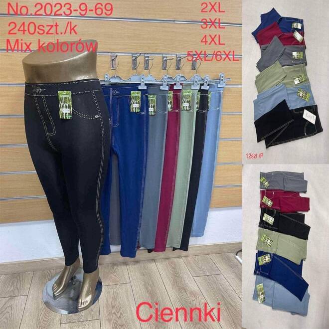 Leginsy damskie 2023-9-69 Mix KOLOR  2XL-6XL (TOWAR CHINA) 1