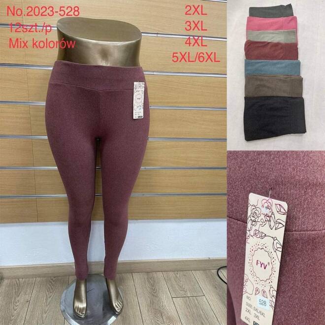Leginsy damskie 2023-528 Mix KOLOR  2XL-6XL (TOWAR CHINA)