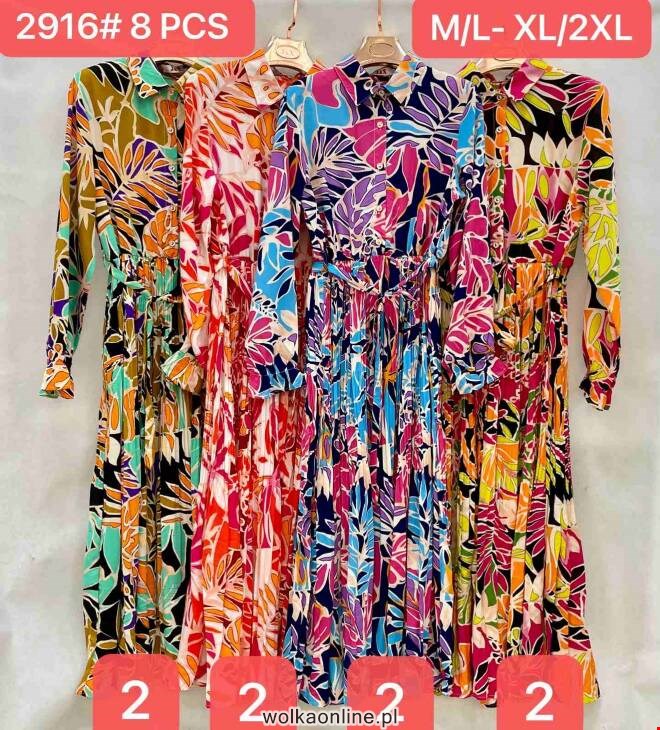 Sukienka damskie 2916 Mix KOLOR  M-2XL (Towar Tureckie)