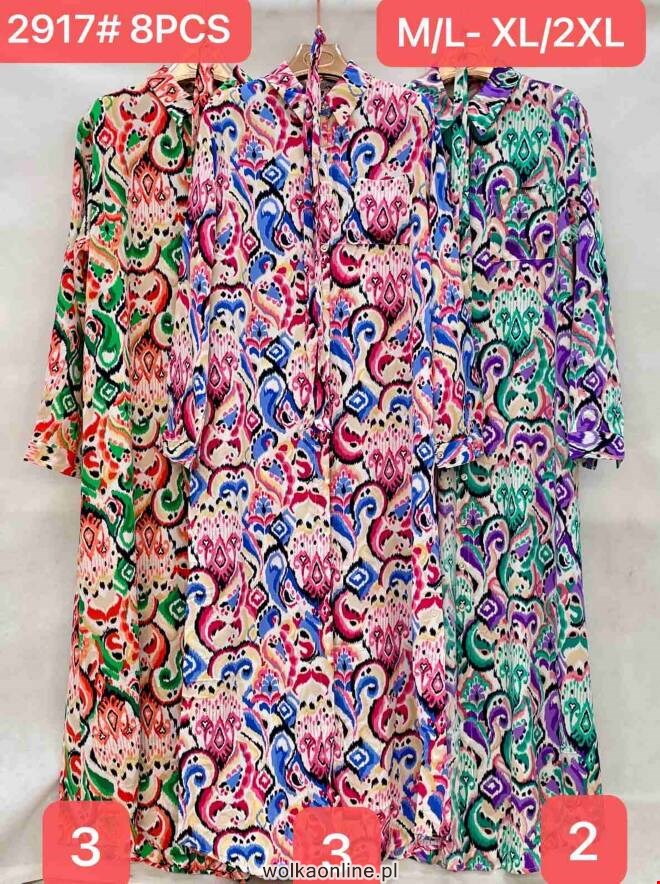 Sukienka damskie 2917 Mix KOLOR  M-2XL (Towar Tureckie)