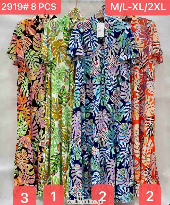 Sukienka damskie 2919 Mix KOLOR  M-2XL (Towar Tureckie)