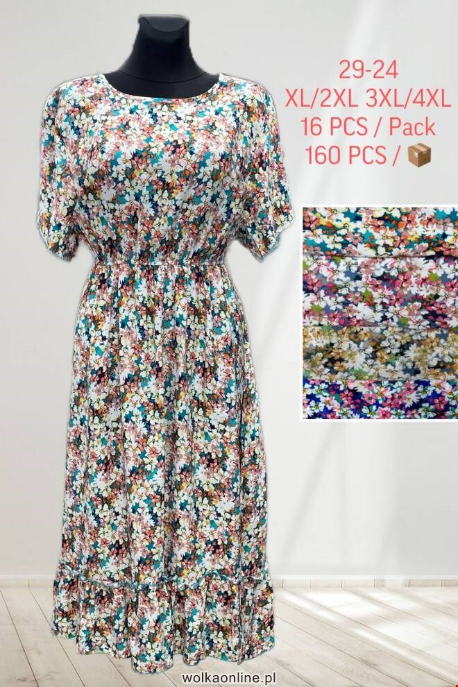 Sukienka damskie 29-24 Mix KOLOR  XL-4XL (TOWAR CHINA)