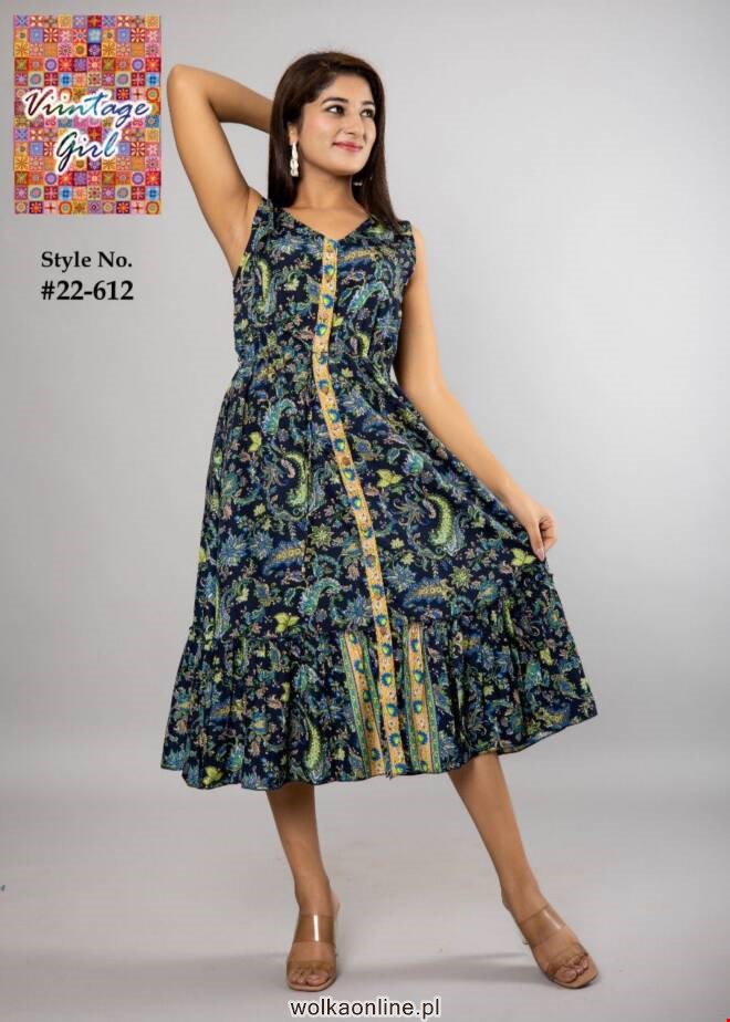 Sukienka damskie 22-612 Mix KOLOR  Standard (TOWAR CHINA)