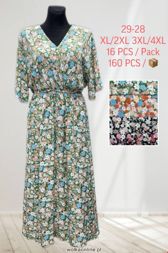 Sukienka damskie 29-28 Mix KOLOR  XL-4XL (TOWAR CHINA)