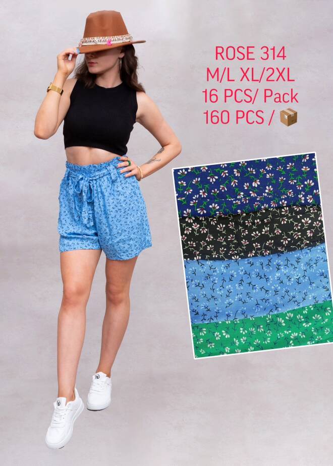 Szorty damskie ROSE314 Mix KOLOR  M-2XL (TOWAR CHINA)