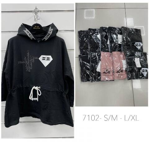 Bluza damskie 7102 Mix kolor S/M-L/XL