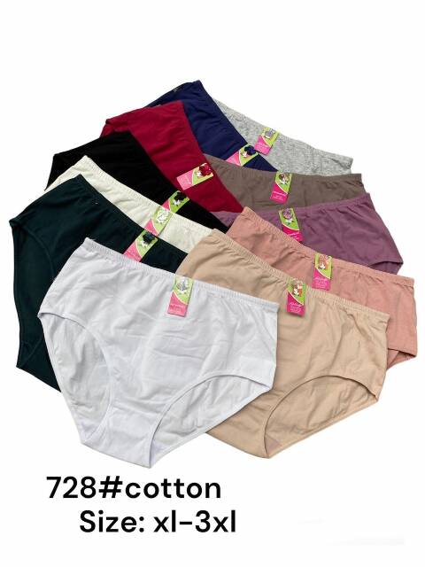Majtki damskie 728 Mix kolor XL-3XL 1