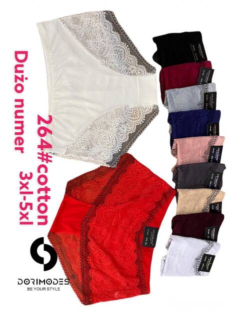 Majtki damskie 264 Mix kolor 3XL-5XL 1