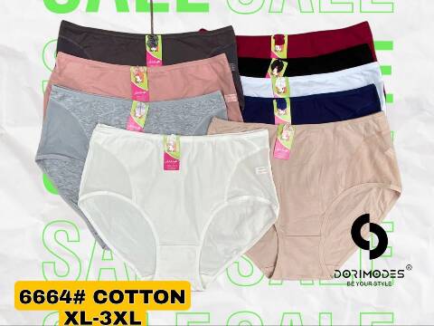 Majtki damskie 6664 Mix kolor XL-3XL 1