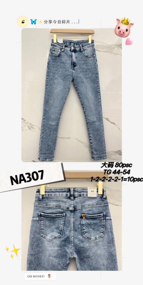 Jeansy damskie NA307 1 kolor 44-54 1