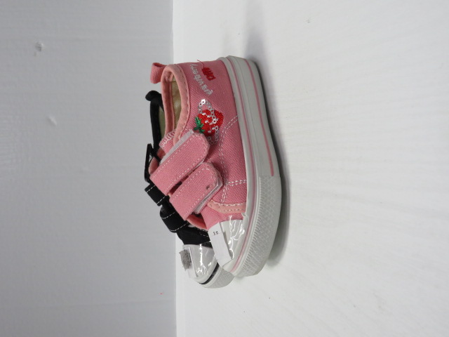 Trampki Dziecięce 1546-22 BLACK/PINK/RED 19-24