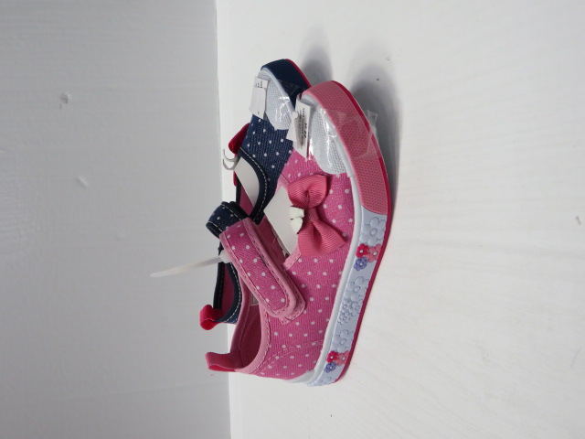 Baleriny Dziecięce 2391-22 NAVY/PEACH/PINK 25-30 1