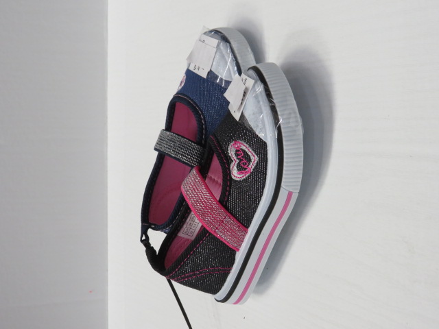 Baleriny Dziecięce 1607-22 BLACK/BLUE/PEACH 20-25 1