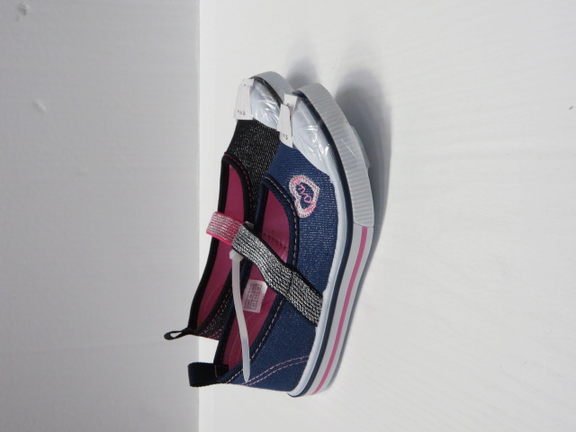 Baleriny Dziecięce 2387-22 BLACK/BLUE/PEACH 25-30