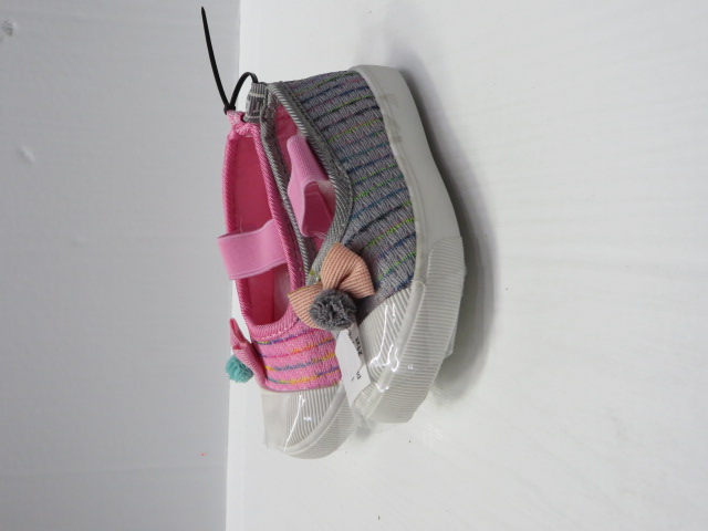 Baleriny Dziecięce 1553-22 PINK/GREY/RED 19-24