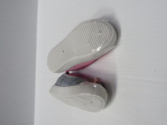 Baleriny Dziecięce 1553-22 PINK/GREY/RED 19-24 2