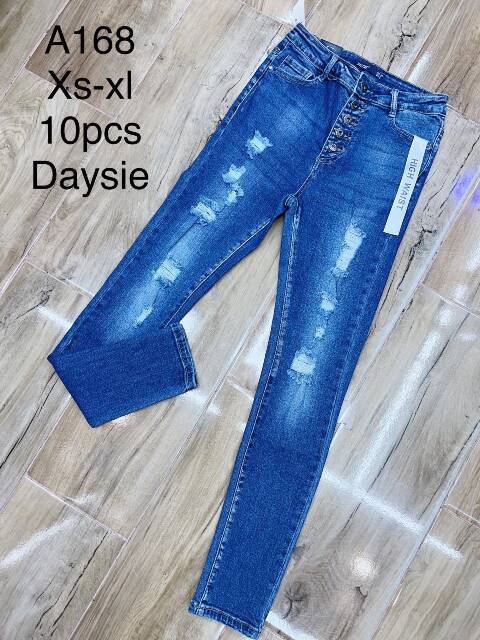 Jeansy damskie A168 1 kolor XS-XL 1