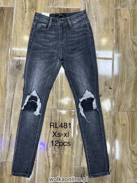 Jeansy damskie RL481 1 kolor XS-XL