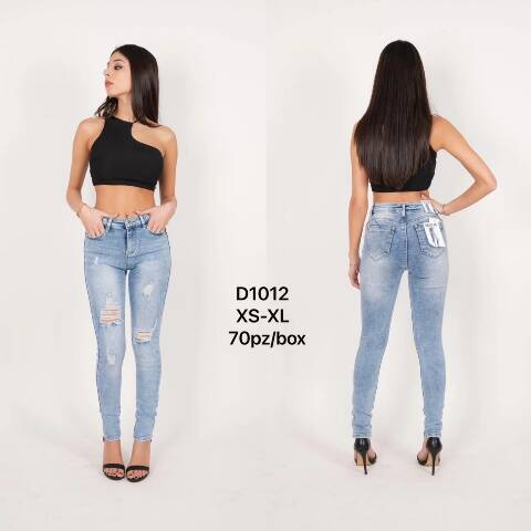 Jeansy damskie D1012 1 kolor XS-XL 1