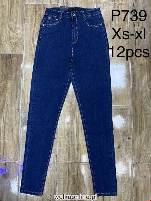 Jeansy damskie P739 1 kolor XS-XL