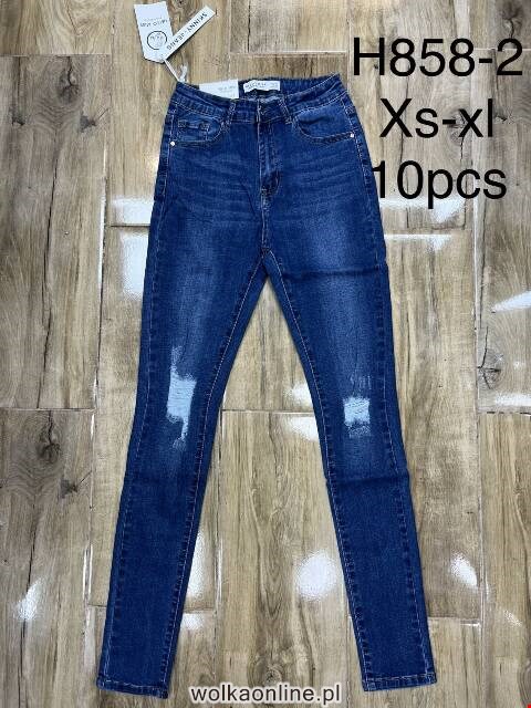 Jeansy damskie H858-2 1 kolor XS-XL