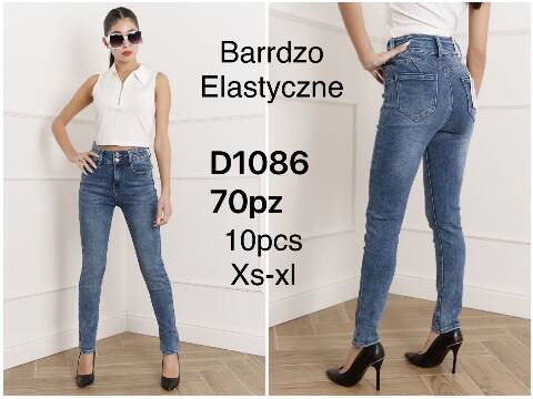 Jeansy damskie D1086 1 kolor XS-XL 1