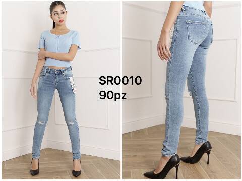 Jeansy damskie SR0010 1 kolor XS-XL