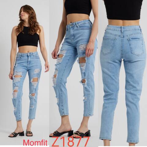 Jeansy damskie Z1877 1 kolor XS-XL 1