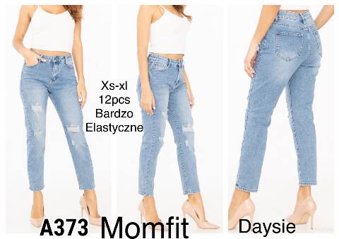 Jeansy damskie A373 1 kolor XS-XL 1