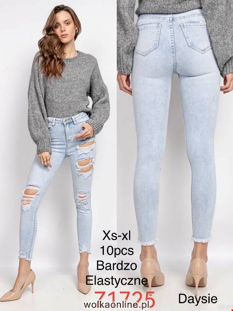 Jeansy damskie Z1725 1 kolor XS-XL