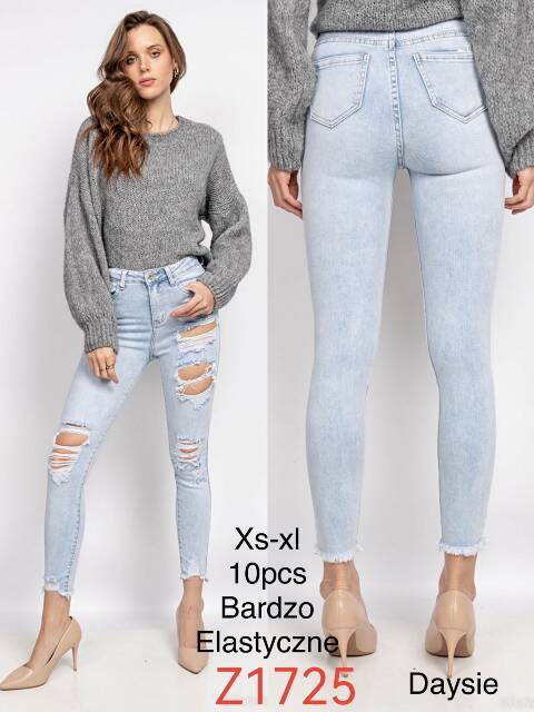 Jeansy damskie Z1725 1 kolor XS-XL 1