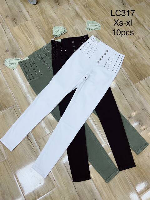 Jeansy damskie LC317 1 kolor XS-XL