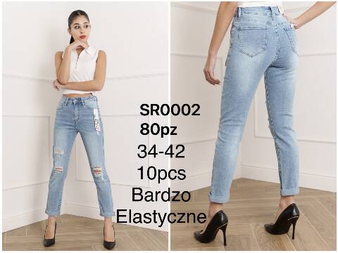 Jeansy damskie SR0002 1 kolor XS-XL 1