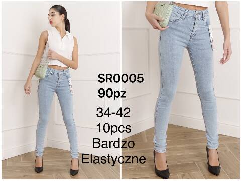 Jeansy damskie SR0005 1 kolor XS-XL 1