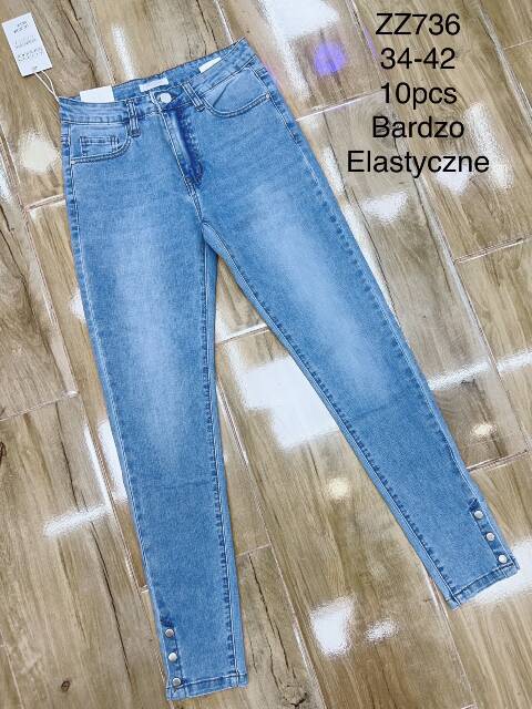 Jeansy damskie ZZ736 1 kolor 34-42 1
