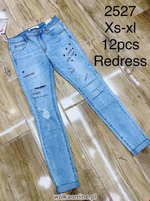 Jeansy damskie 2527 1 kolor XS-XL