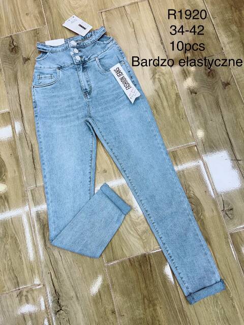 Jeansy damskie R1920 1 kolor 34-42