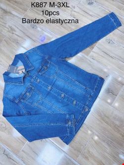 Kurtka jeansowa damskie K887 1 kolor M-3XL