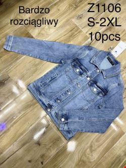 Kurtka jeansowa damskie Z1106 1 kolor S-2XL