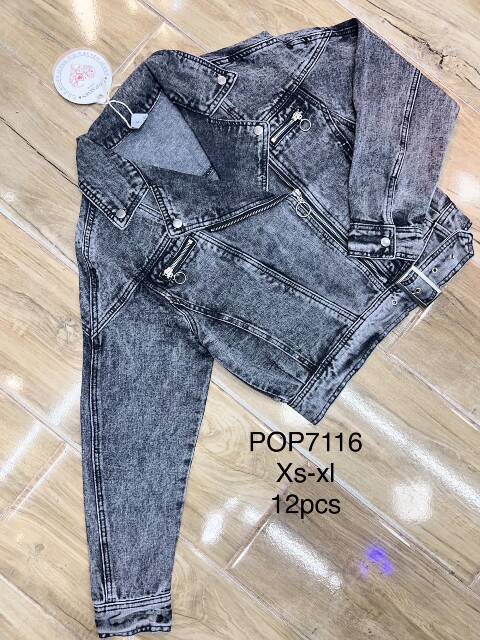 Kurtka jeansowa damskie POP7116 1 kolor XS-XL 1