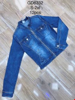 Kurtka jeansowa damskie GD6332 1 kolor S-2XL