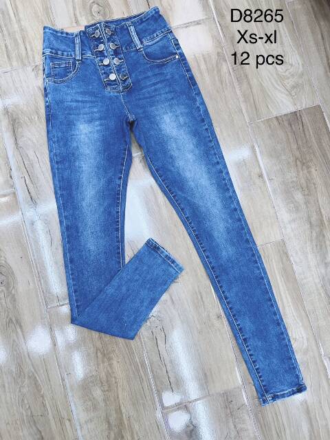 Jeansy damskie D8265 1 kolor XS-XL 1