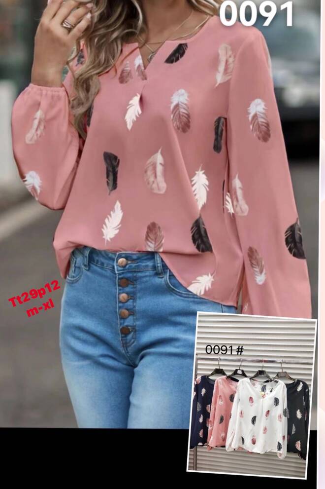 Koszula damskie 0091 Mix KOLOR  M-XL (Towar China)