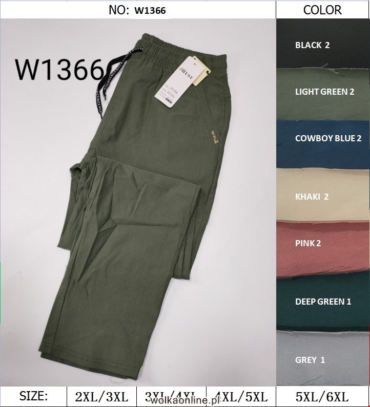 Spodnie damskie W1366 Mix KOLOR  2XL-6XL( Towar China)