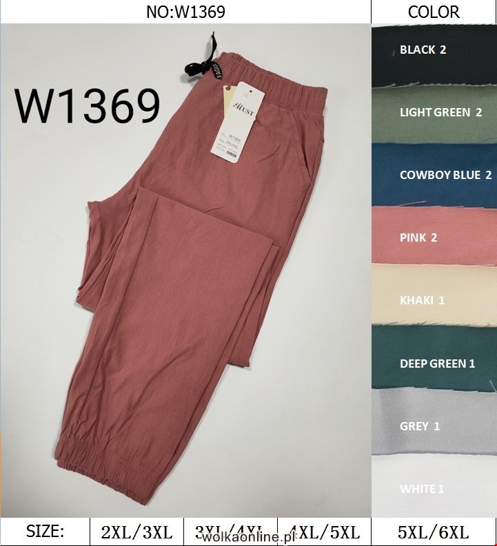 Spodnie damskie W1369 Mix KOLOR  2XL-6XL( Towar China)