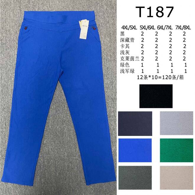 Spodnie damskie T187 Mix KOLOR  4XL-8XL( Towar China) 1