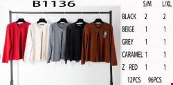 Sweter damskie B1136 Mix kolor S/M-L/XL