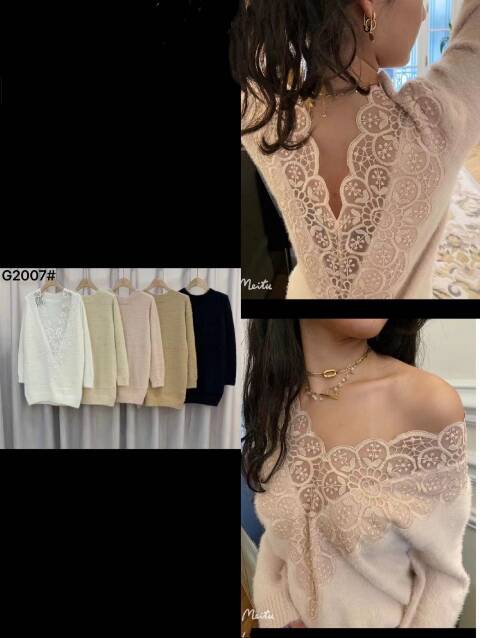 Sweter damskie G2007 Mix kolor Standard 1